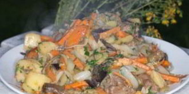 Рецепт баклажанов в казане на костре