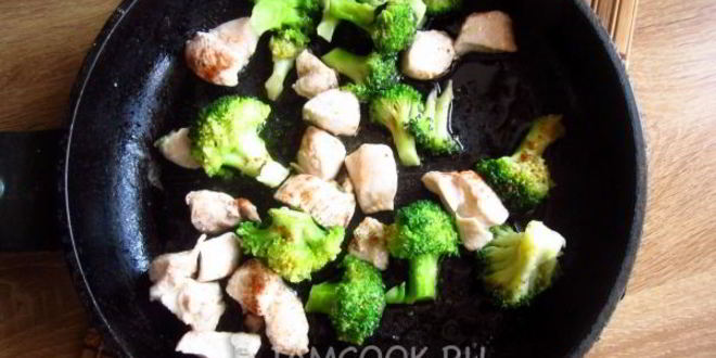 Рецепт брокколи запеченной с курицей