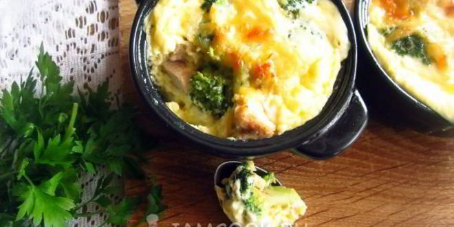 Рецепт брокколи запеченной с курицей