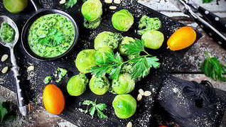 Рецепт Брюссельской капусты под соусом персилад