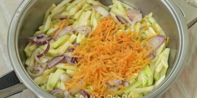 Рецепт капусты тушеной с кабачками
