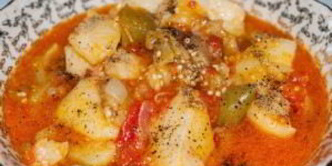 Рецепт картошки, тушенной с баклажанами