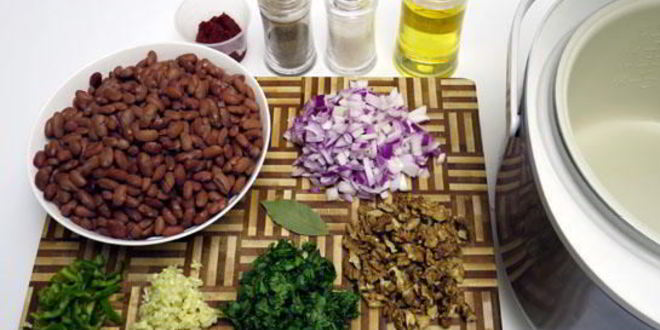 Рецепт лобио с грецкими орехами в мультиварке