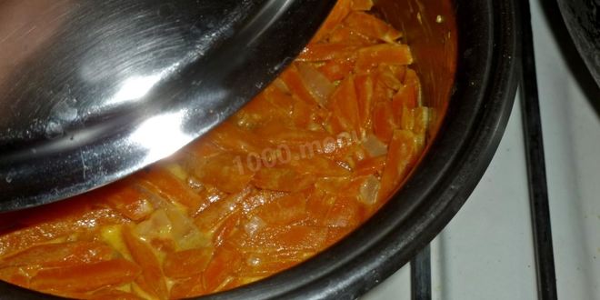 Рецепт моркови тушеной с луком и сметаной