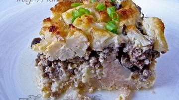 Рецепт Мусаки из цветной капусты с мясом и грибами