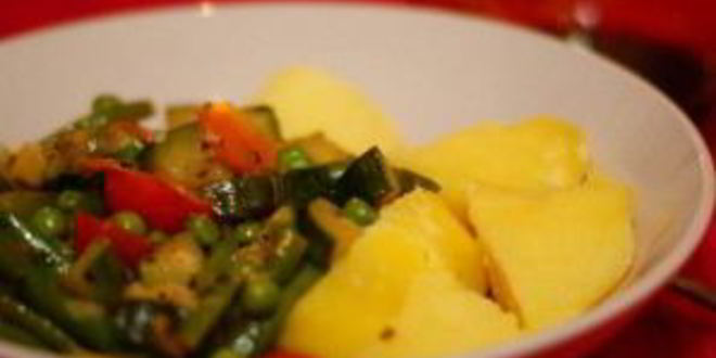 Рецепт овощей, жареных на сковороде