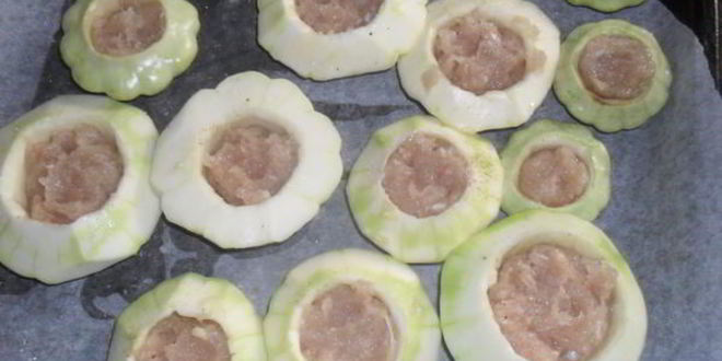 Рецепт патиссонов, фаршированных курицей