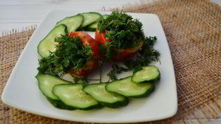 Рецепт Помидоров, запеченных с омлетом