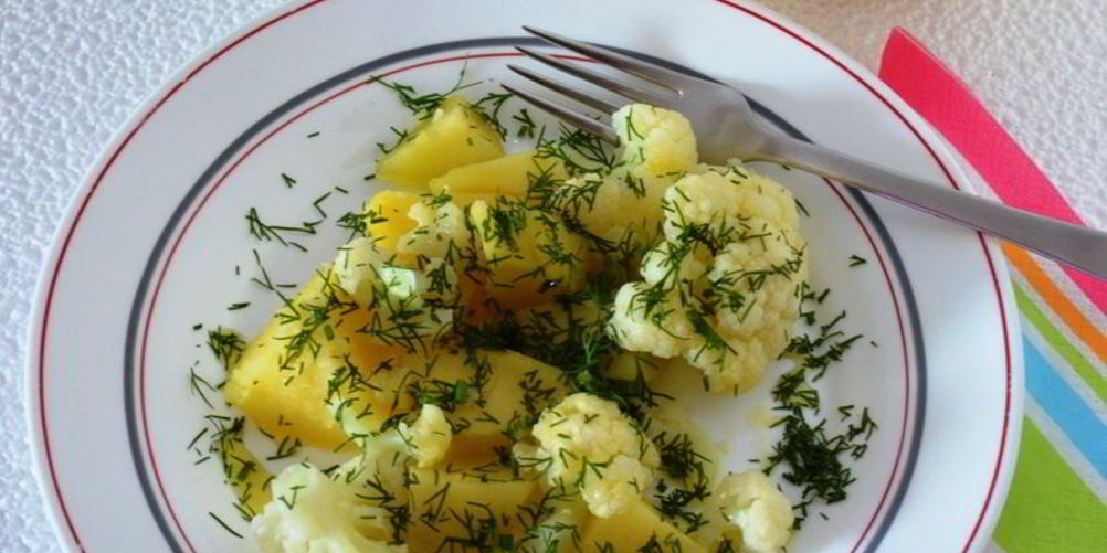 Как приготовить цветную капусту с картошкой