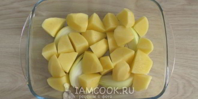 Рецепт тушеной картошки с курицей в духовке