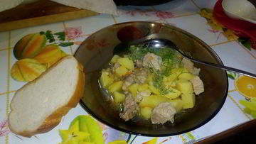 Рецепт Тушеного картофеля с мясом в мультиварке
