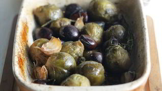 Рецепт Запеченной брюссельской капусты с каштанами