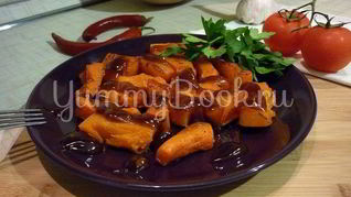 Рецепт Запеченной тыквы с соусом Терияки