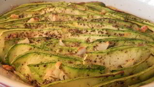 Рецепт Запеченных кабачков с травами и чесноком