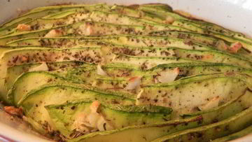 Рецепт Запеченных кабачков с травами и чесноком