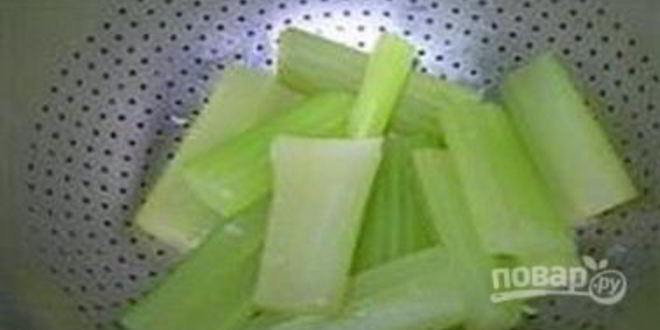 Рецепт жареных стеблей сельдерея