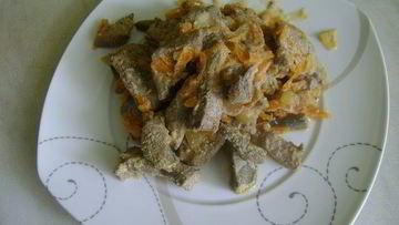 Рецепт Диетической печени по-строгановски