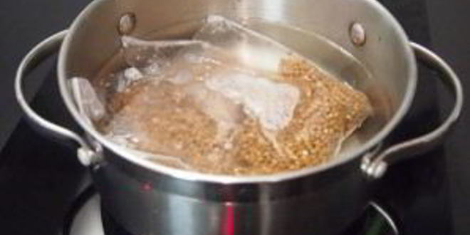 Рецепт гуся с гречкой, грибами и печенью в рукаве