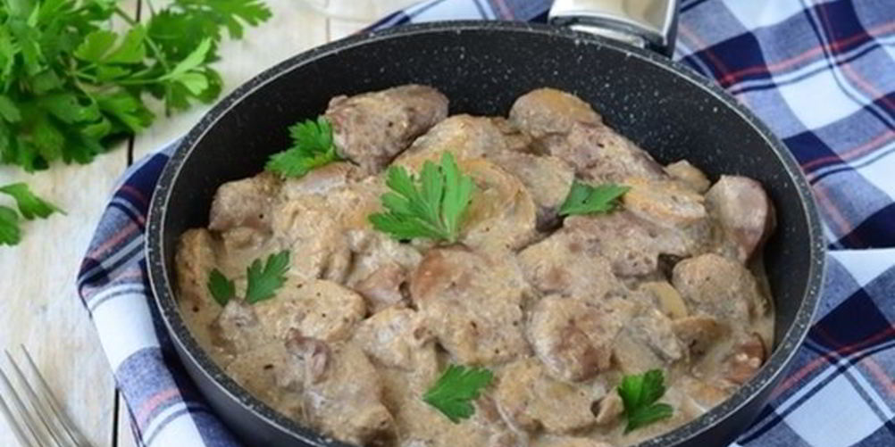Как приготовить куриную печень с грибами