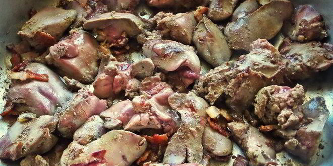 Рецепт куриной печени с овощами и гречкой