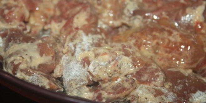 Рецепт куриной печени с овощами в сметанном соусе