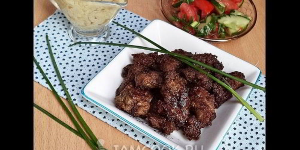 Как приготовить куриную печень в сметанно-горчичном соусе