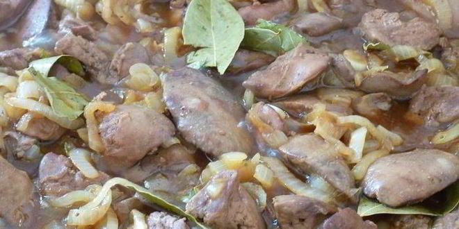 Рецепт куриной печенки в силане с пюре