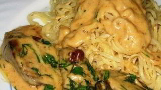 Рецепт Нежной печени в сырном соусе