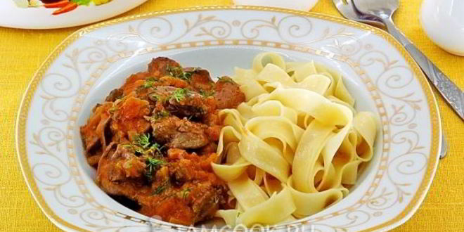 Рецепт печени куриной в яблочном соусе в микроволновке