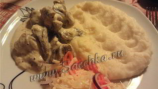 Рецепт Печени по-бефстрогановски