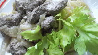 Рецепт Печени по-строгоновски