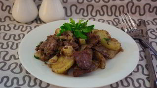 Рецепт Печени с картошкой