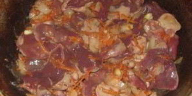 Рецепт печени с макаронами