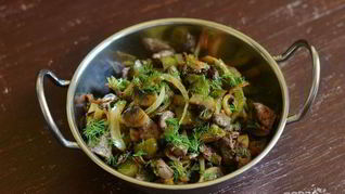 Рецепт Печени с солеными огурцами