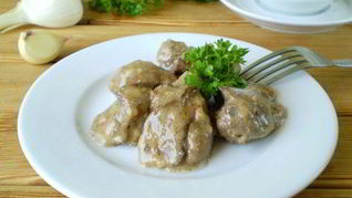 Рецепт Печени, тушеной в сметане