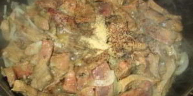 Рецепт печени, тушенной в соусе