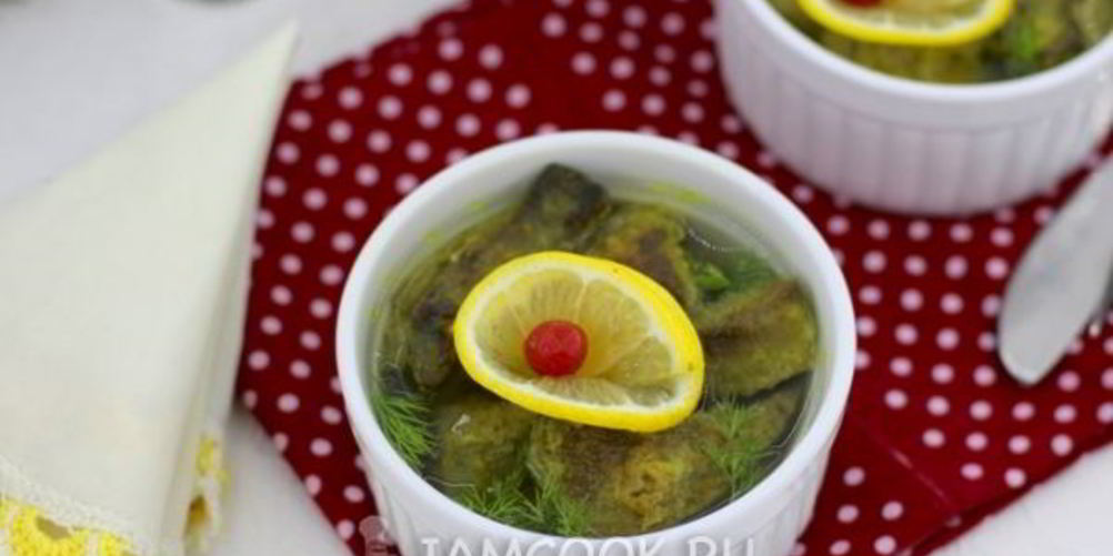 Как приготовить печень в лимонном желе