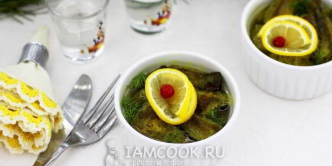 Рецепт печени в лимонном желе