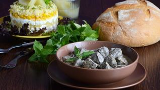 Рецепт Печени в сливочном соусе