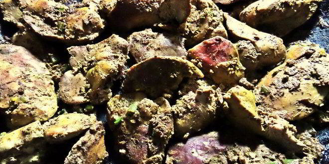 Рецепт печенки под овощной шубкой