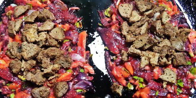 Рецепт печенки в овощной оболочке