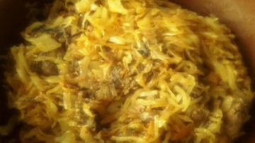 Рецепт Жареной капусты с куриной печенью