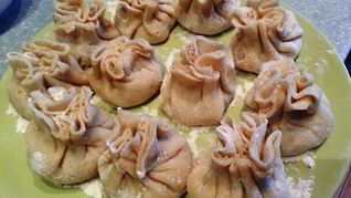 Рецепт Хинкали из рисовой муки с треской