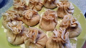 Рецепт Хинкали из рисовой муки с треской