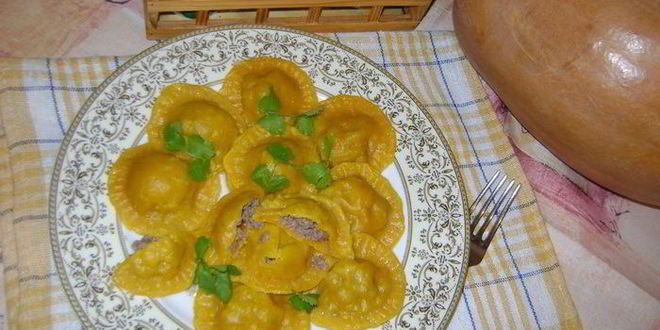 Рецепт тыквенных пельмешков