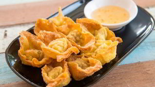 Рецепт Жареных вонтонов с креветками