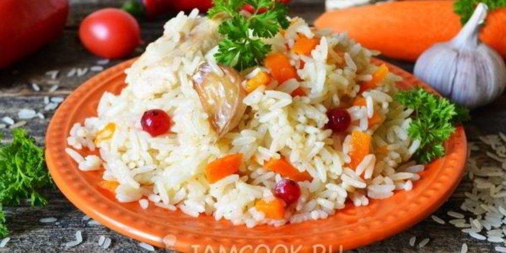 Как приготовить плов из пропаренного риса с курицей