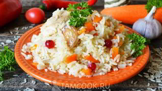 Рецепт Плова из пропаренного риса с курицей