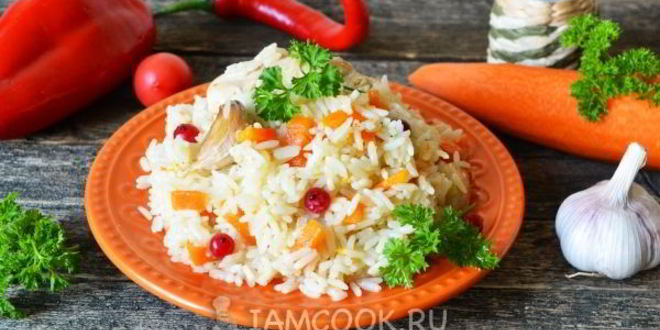 Рецепт плова из пропаренного риса с курицей