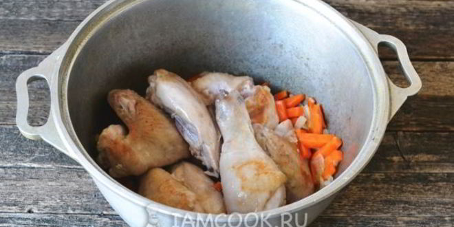 Рецепт плова из пропаренного риса с курицей